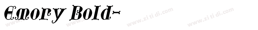 Emory Bold字体转换